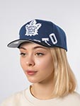 Бейсболка MITCHELL NESS арт. HP10367-TMLNAVY Toronto Maple Leafs NHL (темно-синий / черный)